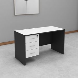 Modern Style Single-Staff Computer Desk with Storage Panel Drawer Melamine and Wooden <strong>Office</strong> <strong>Table</strong> for Home Study <strong>Office</strong> Use - Product Image 4