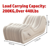 Coussin gonflable pour couple, canapé pour couple, coussin gonflable en forme de S pour positions amoureuses, coussin d'air pour jouets sexuels BDSM, soutien corporel pour adultes