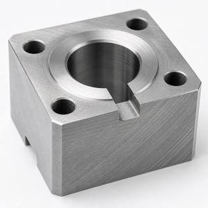 CNC 5-Axis Steel Keyed Block Keyway Bore Corner Holes for Coupling Hub Locking Key Drive Connection Adapter - Product Image 1