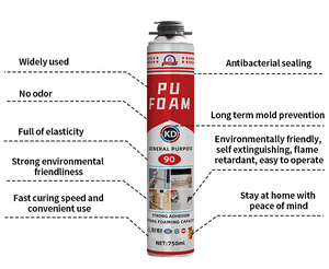 Miễn phí Mẫu 750ml ODM/OEM không thấm nước mở rộng thân thiện với môi <span class=keywords><strong>Polyurethane</strong></span> bọt dính - Product Image 5