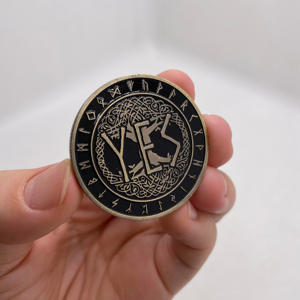 Moneda <span class=keywords><strong>de</strong></span> la Decisión Sí o No, con Runa Antigua Nórdica, Tablero <span class=keywords><strong>de</strong></span> Espíritus Gótico, Ojo que Todo lo Ve, Ángel <span class=keywords><strong>de</strong></span> la Muerte, Moneda <span class=keywords><strong>de</strong></span> <span class=keywords><strong>Oro</strong></span> para Regalo <span class=keywords><strong>de</strong></span> Recuerdo, Venta al <span class=keywords><strong>por</strong></span> Mayor - Product Image 1