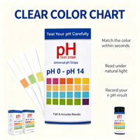 Tiras Reactivas de pH Vansful para Medir Niveles de Alcalinidad y Acidez en el Cuerpo, pH 0-14