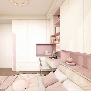 Ensemble de meubles de <span class=keywords><strong>chambre</strong></span> d'enfant personnalisable rose et écologique |   Tatami gain de place avec bureau d'étude et armoire intégrés pour <span class=keywords><strong>chambre</strong></span> de <span class=keywords><strong>fille</strong></span> - Product Image 2