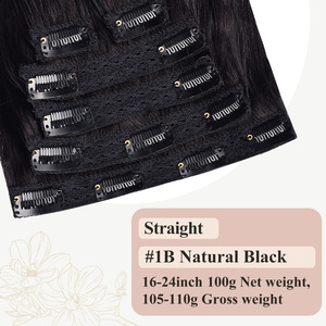 Set de Peluca con Clip de Encaje Personalizado, Extensiones de Cabello Largo y Liso para Mujer, Permanente, Shandong - Product Image 2