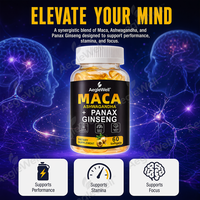 Gélules de Maca OEM pour l'amélioration masculine, complément alimentaire à base de plantes pour stimuler la libido et l'endurance, avec Ashwagandha, Panax Ginseng et Maca pour un meilleur sommeil
