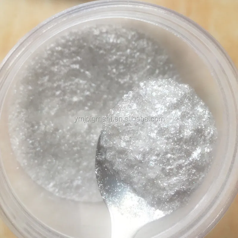 Мерцающий белый жемчужный пигмент, яркий бриллиантовый белый жемчужный пигмент в форме хлопьев