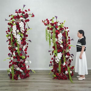 Arche de fleurs artificielles en soie faite à la main pour la décoration de mariage et de Noël, livraison rapide, arrangements floraux - Product Image 1