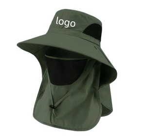 Chapeau de pêche avec voile anti-UV amovible pour hommes, pour l'extérieur, hiver et été - Product Image 1