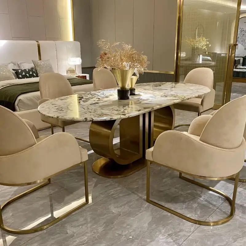 Muebles elegantes de lujo, silla de comedor de acero inoxidable, moderna, de terciopelo, superventas