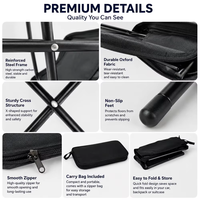 Chaise pliante de camping moderne, compacte, portable, légère et robuste pour une utilisation en extérieur, plage, pique-nique, parc - Sac de transport inclus