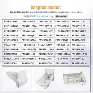 241860803 Bac à glaçons en plastique pour réfrigérateur, avec lame de broyage spirale, pour usage hôtelier, compatible Electrolux - Product Image 4