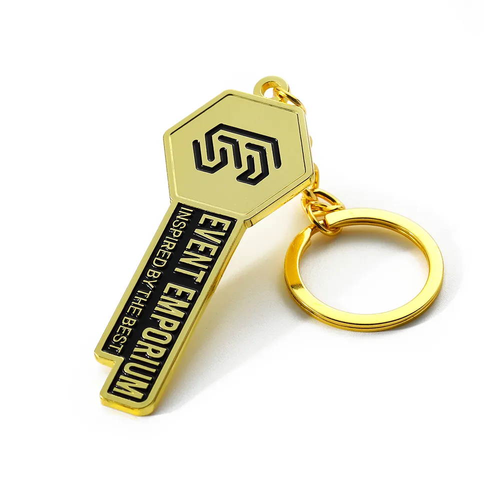 Produsen personalisasi Die Cast gold BERLAPIS gantungan kunci kustom 2d 3D huruf gantungan kunci grosir lembut Enamel logam gantungan kunci