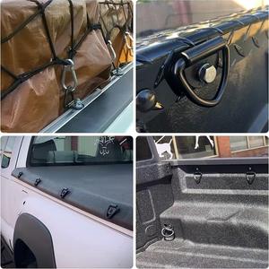 Ancres d'arrimage de cargaison Boulon à anneau en V sur remorque Camions Pickups <span class=keywords><strong>Vans</strong></span> Montage encastré en forme de D Crochet d'arrimage pour remorques RV Bateaux - Product Image 2