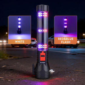 Nouvelles lampes torches LED solaires rechargeables par USB, lampe torche de voiture, lampes tactiques ABS avec <span class=keywords><strong>coupe</strong></span>-circuit et marteau de sécurité - Product Image 3