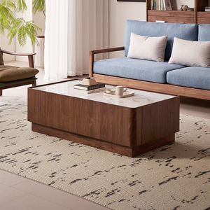 Mesa de Centro y Mesa de Café Modernas de Nogal Negro Sólido, Ecológicas y Duraderas, Directamente de Fábrica - Product Image 2