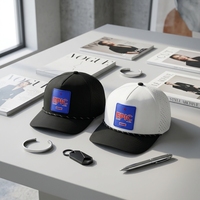 Topi Laser 5 Panel Kain Anti Air Terlaris dengan Patch Karet dan Tali Kustom