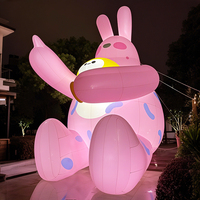 Dessin animé gonflable Anime modèle gonflable Moon Mall grande poupée mascotte modèle lumineux fleur poupée d'amour