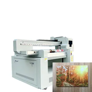 Pasokan pabrik Baishixin 9060 tempat tidur datar besar Flatbed akrilik kaca logam ubin keramik led inkjet Printer Uv