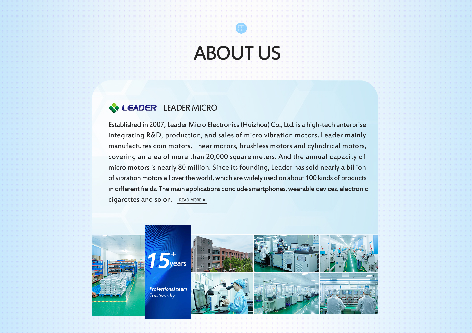 Leader Micro Electronics (Huizhou) Co., Ltd. - Coin Motor, Linear Motor