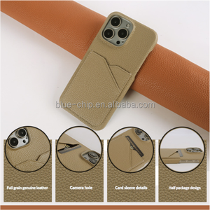 Custodia per telefono personalizzata in vera pelle Yanchentian per <span class=keywords><strong>iPhone</strong></span> 17 16 15 titolare della carta all'ingrosso femminile personalizzabile - Product Image 3