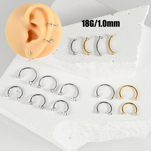 <span class=keywords><strong>Piercing</strong></span> de acero inoxidable con rosca interna: anillo de nariz, barra delgada, herradura, anillo de labio, estrella, corazón, barra curva, <span class=keywords><strong>piercing</strong></span> de ceja. Venta directa de fábrica. - Product Image 4
