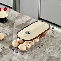 Boîte de rangement pour œufs de cuisine avec porte latérale du réfrigérateur Bac de rangement pratique