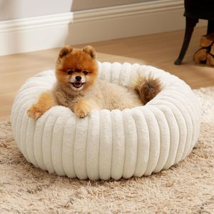 Manufacturer Wholesale Custom Logo Donut <b>Plush</b> Pet Product <b>Cat</b> Dog Bed Luxury - Product Image 4
