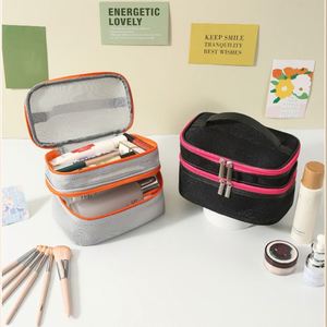 Wholesale Double Layer Luxury Zipper Makeup <b>Bag</b> Breathable <b>Women</b> <b>Toiletry</b> Pouch Summer Mesh Cosmetic Organizer <b>Bag</b> - Product Image 6