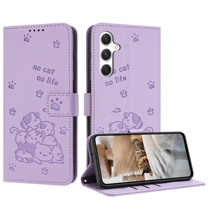 Étui portefeuille en cuir motif chat adorable pour Samsung Galaxy S24 Plus S22 Ultra S23 FE A36 A56 <span class=keywords><strong>Xcover</strong></span> 7 6 Pro <span class=keywords><strong>5</strong></span> 4 A06 A05S A05 4G - Product Image 1