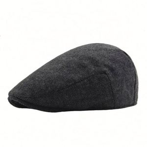 Béret plat en gros pour hommes, style Ivy, tricoté, chaud, pour printemps, automne, hiver, plusieurs tailles, pour usage décontracté en extérieur - Product Image 4