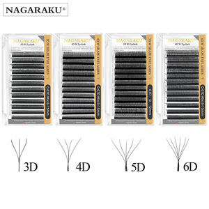 Ciglia Finte NAGARAKU 0.07W 3D4D5D6D Morbide, Dense <span class=keywords><strong>e</strong></span> Difficili da Sciogliere, Risultando in un Effetto a Foglia Floreale - Product Image 5