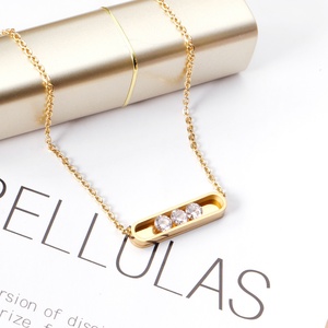 Collares para Mujer, Oro, Diamantes, Acero Inoxidable, Joyería, Tipo Charms y Colgantes - Product Image 1