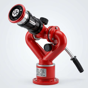 Dual Handle Manual <b>Fire</b> Monitor Adjustable Flow (20-40 L/S) Water Cannon High Strength Ductile Iron 360 Rotation Firefighting - Product Image 3