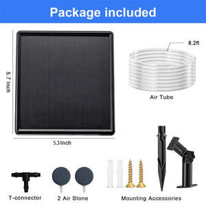 Générateur d'oxygène silencieux à double usage et haute puissance Pompe antibruit USB moderne à énergie solaire pour le jardin Boîte carrée en plastique - Product Image 3