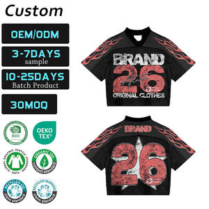 Custom Vintage Light Football Jerseys Men's Summer V-neck Wear Style Club Sports Rugby Hockey Jersey Embroidery Logo Cropped - Product Image 1