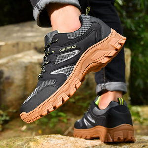 Chaussures de randonnée légères antidérapantes et résistantes à l'usure pour hommes avec empeigne en PU/maille pour toutes les saisons - Product Image 2