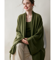 Poncho en tricot de luxe ample et confortable pour femme, en cachemire et coton de Mongolie intérieure, idéal pour la détente