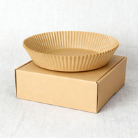 100 pièces de doublures en papier pour friteuse à air, antiadhésives, résistantes à l'huile, écologiques, compatibles four, carrées de 6,3 pouces, jetables, pour la cuisson et la rôtissage