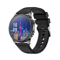 Reloj Inteligente E300 Negro con Pantalla AMOLED Redonda de 1.43 Pulgadas, ECG, PPG, Monitor de Sueño, Frecuencia Cardíaca, Temperatura y Dispositivo Vestible