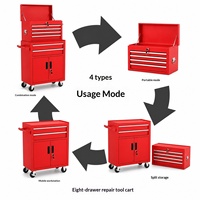 Chariot à outils de rangement, armoire mobile pour réparation automobile, coffre à outils en fer, établi de garage mobile, mobilier OBM OEM ODM avec roulement à billes
