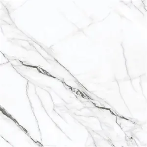 Gạch lát nền men sứ nano mài bóng, màu trắng Jazz sang trọng, kích thước 60x60