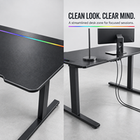 Bureau debout électrique réglable en hauteur AOR, poste de travail à moteur unique de 70 cm de large, 3 mémoires, anti-collision E0, vente en gros usine