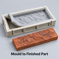 Coque en résine Tietuo + noyau en élastomère, moule à effet brique en PU C257-G1, construction en résine depuis 2015, échantillon rapide