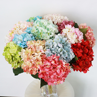 TG009 Bunga Hydrangea 15 Warna Laris Manis, Bunga Artificial Sutra untuk Dekorasi Pernikahan, Ruang Tamu, dan Meja Kopi