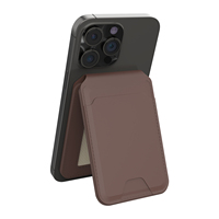 Nouvelle fonction de support de positionnement magnétique de vente chaude en cuir PU en cuir véritable trouver mon traqueur de porte-carte avec support pour iphone