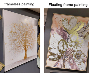 Quadri Astratti Moderni in Acrilico per Arredamento Casa <span class=keywords><strong>Soggiorno</strong></span>, Pittura a Olio su Tela con Linee in Lamina Dorata, Arte da Parete - Product Image 6