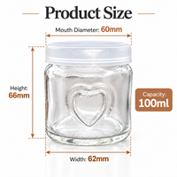 Vente en gros directe usine : Pot en verre pour pudding et yaourt avec couvercle, pot hermétique mignon, résistant au four pour mousse et gelée, personnalisation disponible