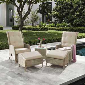 <span class=keywords><strong>AUDU</strong></span> reclinabile divano singolo Set Hotel sedie in vimini all'aperto di alta qualità Rattan reclinabile sedia da giardino per Patio - Product Image 3