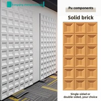 Brique creuse légère et solide en PU Jiugongge, moderne, imperméable, très tendance, pour construction artistique de murs de fond et de frontons de portes
