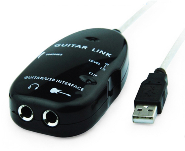 Guitar Sound Card USB Audio Interface Guitar Keyboard to USB Link Cable with Amplifier & Effects, PC / Mac Recording